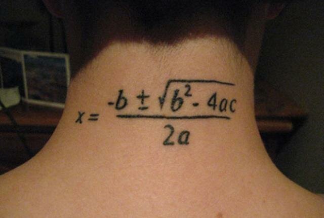 Design for Men And Women Great Geeky Math Cool Tattoos