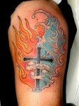 Fire Tattoos on Arm